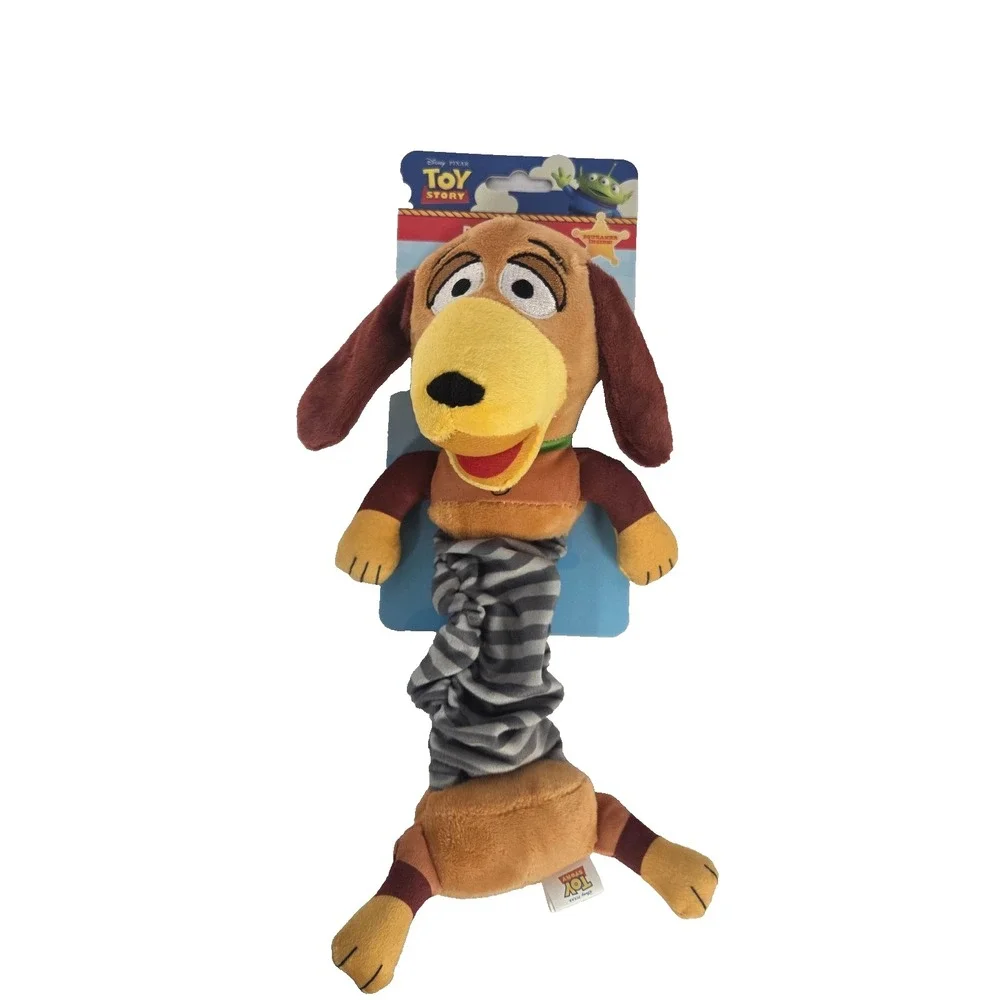 Disney Pixar Slinky Dog Toy Story Plush Dog Toy 10in Brown New Squeaker Stretch